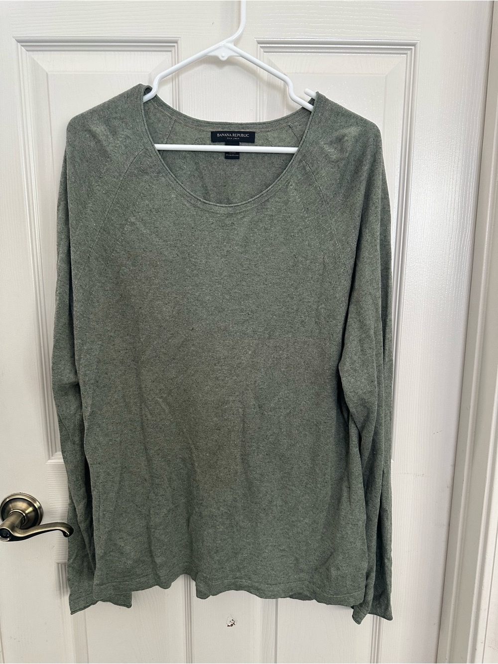 Banana Republic Olive Knit Crewneck Top